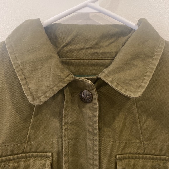 Ralph Lauren Petite Military / Safari Style Short Sleeve Button-Up Top - Picture 2 of 14